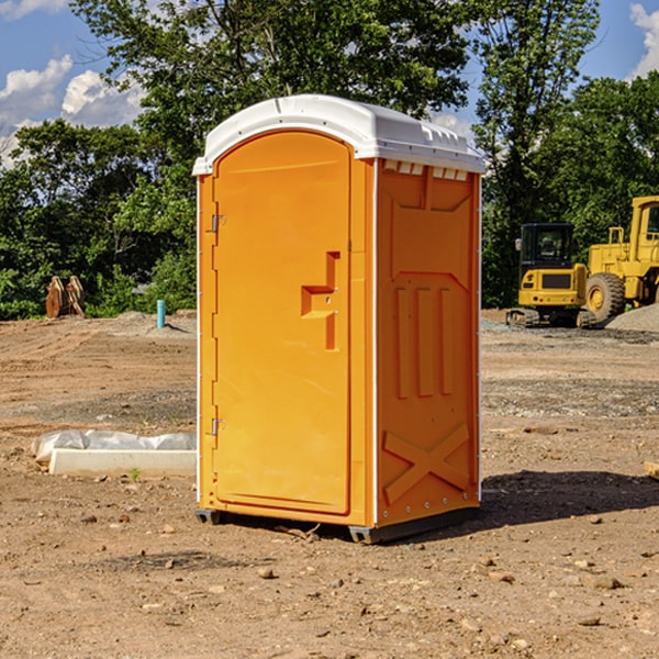 how often are the porta potties cleaned and serviced during a rental period in Pine Valley